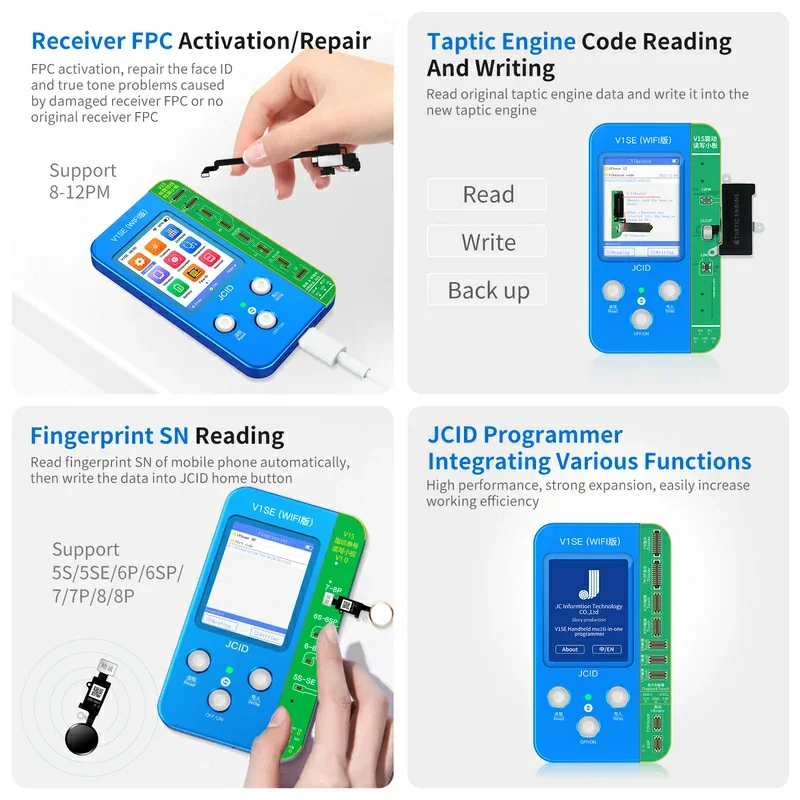 JC V1SE 13 IN 1 Programmer For iPhone 11 12 13Pro 14 15 Pro Max
