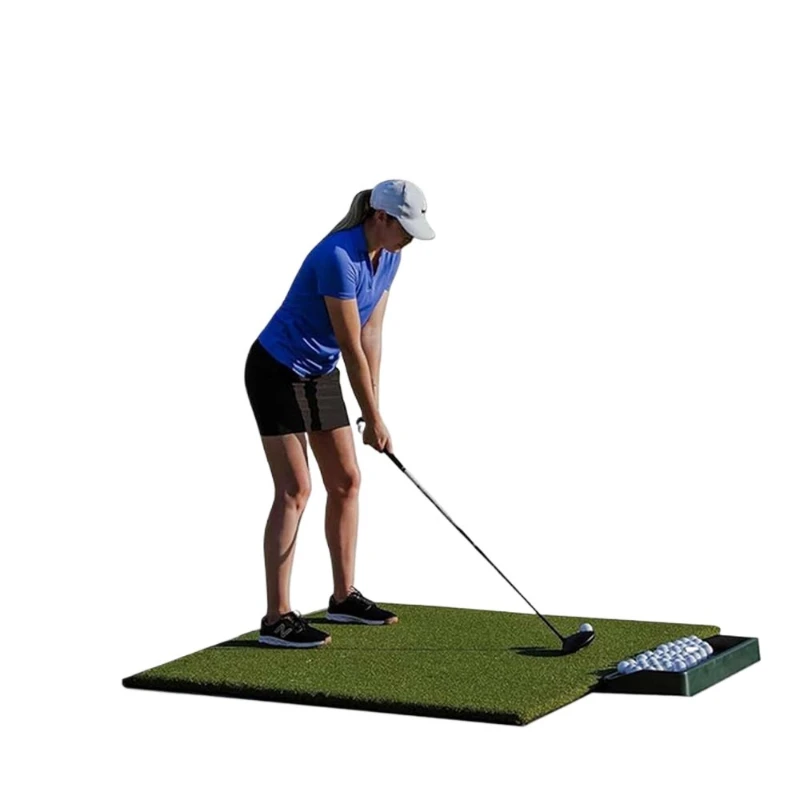 Outdoor swing practice golf track pad Hitting pad can be inserted into the pad