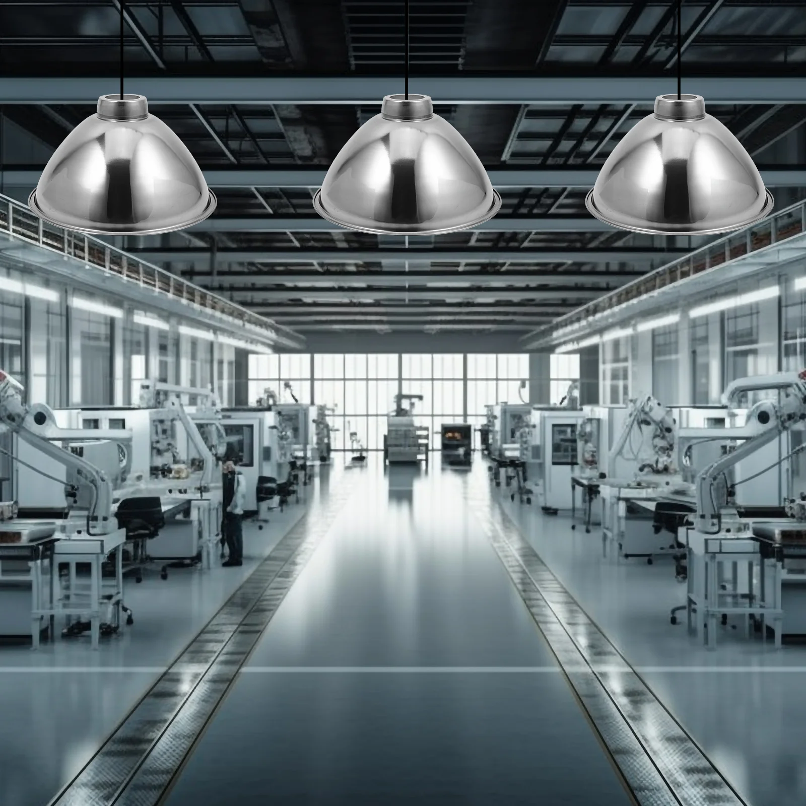 في الهواء الطلق قلادة ضوء الظل مقاوم للماء غطاء المصباح الفولاذ المقاوم للصدأ 21 سنتيمتر غير نافذ للمطر حماية مصنع ورشة عمل غطاء مصباح معلق #4