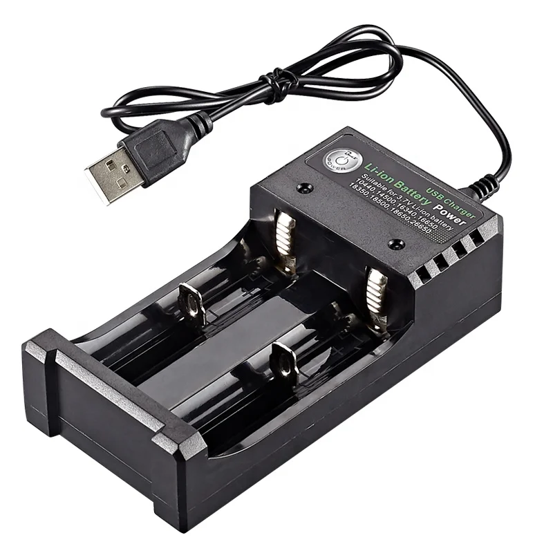 Chargeur USB DC 1A/2A à 2 fentes, 10 pièces, pour Batteries Li-ion rechargeables 18650 26650 14500 14650, 3.7V 4.2V, pour avion RC P