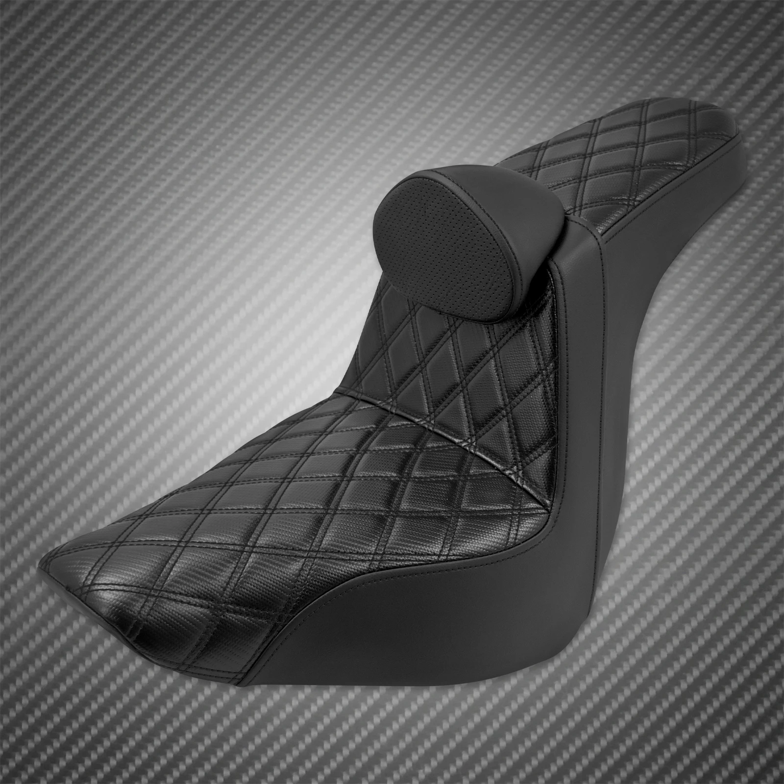 Motorcycle Driver Passenger Seat With Backrest Cushion Pad Two-Up Seat For Harley Softail Low Rider FXLRST Sport Glide 2018-Up