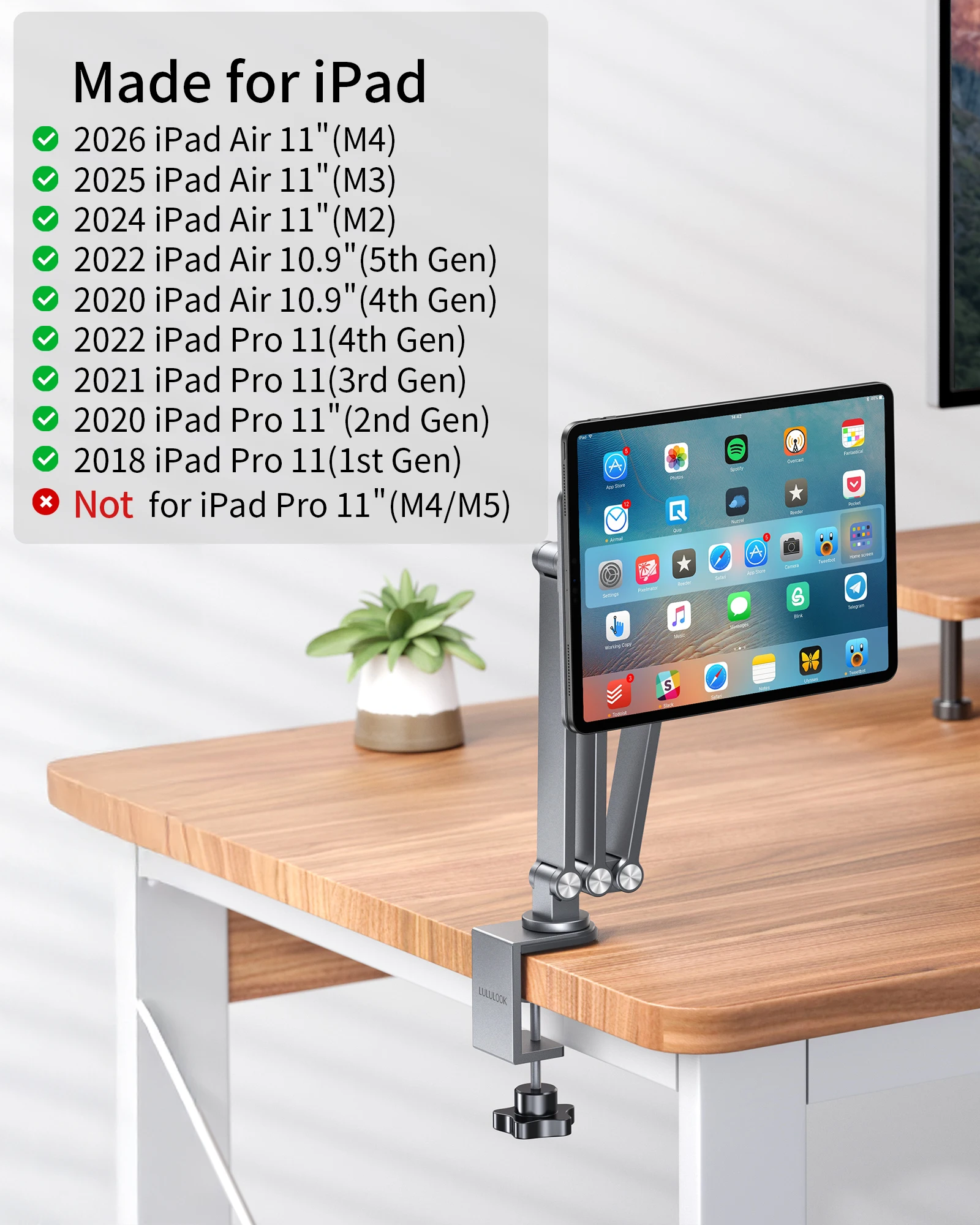 LULULOOK 磁気ワイヤレス充電スタンド iPad Pro M5 M4 13/12.9/11