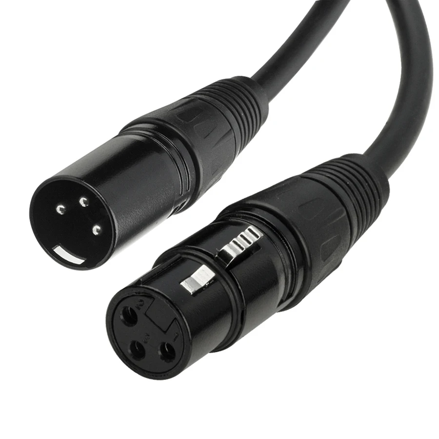 Cable Dmx de 1/2/5 metros, equipo de Dj, Cable de señal de 3 pines, lámpara Par Led, línea de conexión de cabeza móvil láser