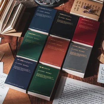 메모 패드 스티커 노트, 유명 작가 일기 스크랩북 스티커, 사무실 학교 문구 메모장, 100 개/로트 