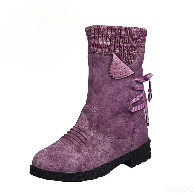 Zapatos de algodón gruesos y cálidos para mujer, zapatos elegantes minimalistas antideslizantes y resistentes al desgaste, botas cortas versátiles a la moda para invierno