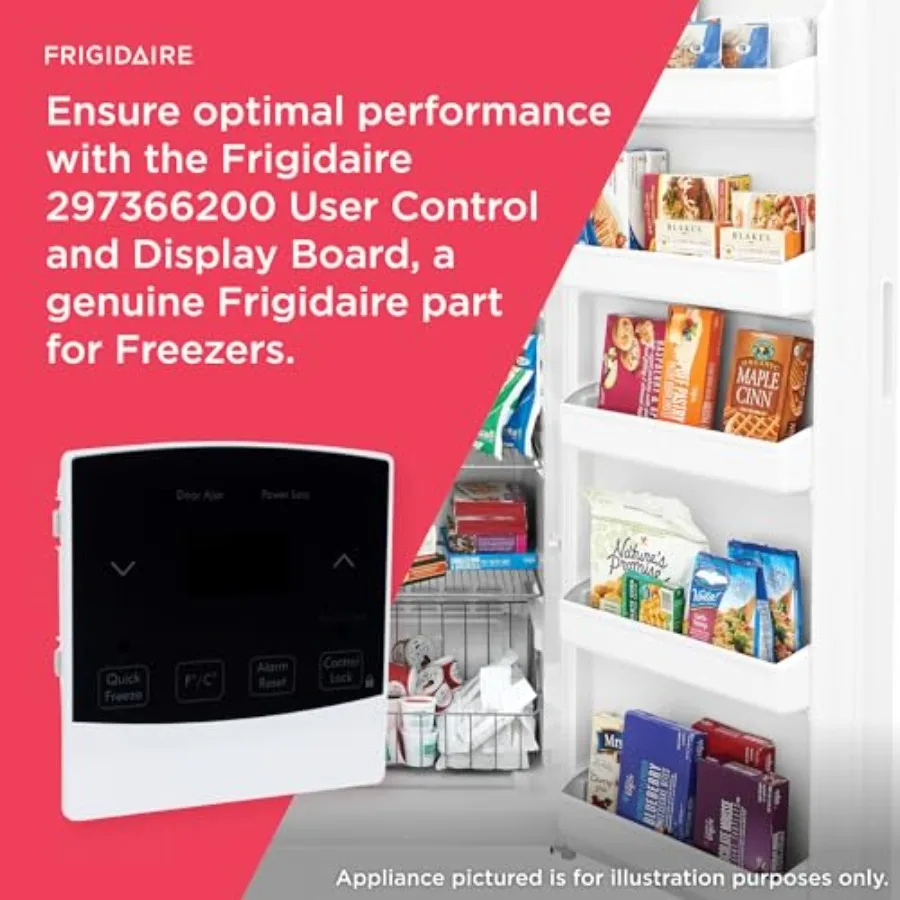 فريجيدير 297366200 لوحة التحكم في المستخدمين والعرض للمجمدات باللون الأسود