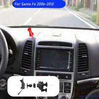 Car Phone Holder For Hyundai Santa Fe 2006-2012 Gravity GPS Navigation Mount Horizontal Adjustable With Base Accessories