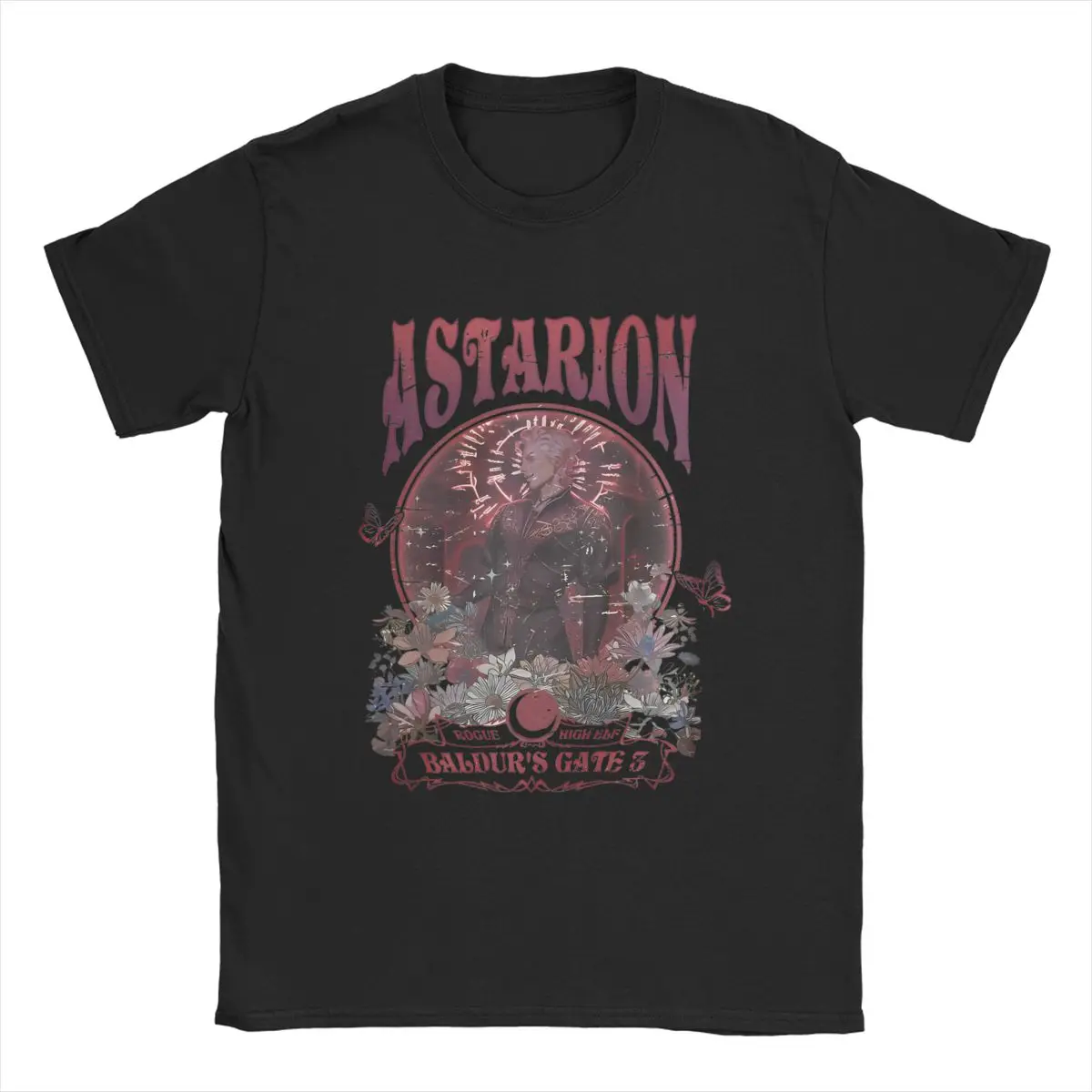 Astarion Bulders Baldurs Gate 3 T-Shirts for Men Baldursgate3 Novelty Cotton Tee Shirt Crewneck Short Sleeve T Shirts Gift Idea