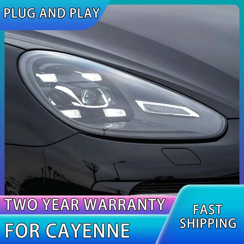 Car Accessories for Porsche cayenne Headlight 2015-2017 cayenne Headlamp LED DRL Turn Signal High Beam