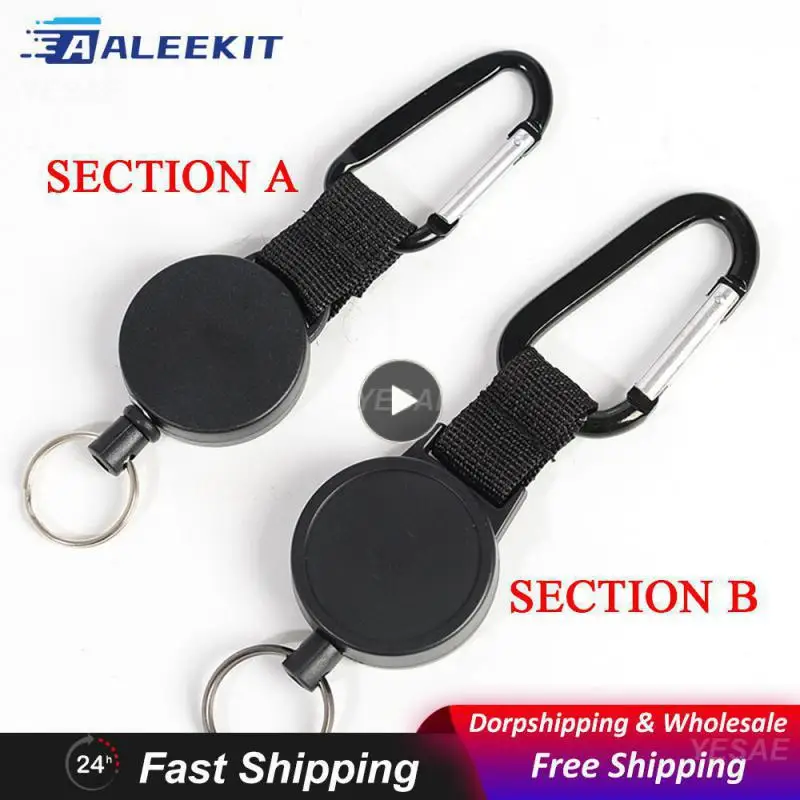 

Elastic Carabiner Convenient Versatile 4.1cm Trending 35.5g Top-selling Heavy-duty Carabiner Clip Camping Accessories Wire Rope