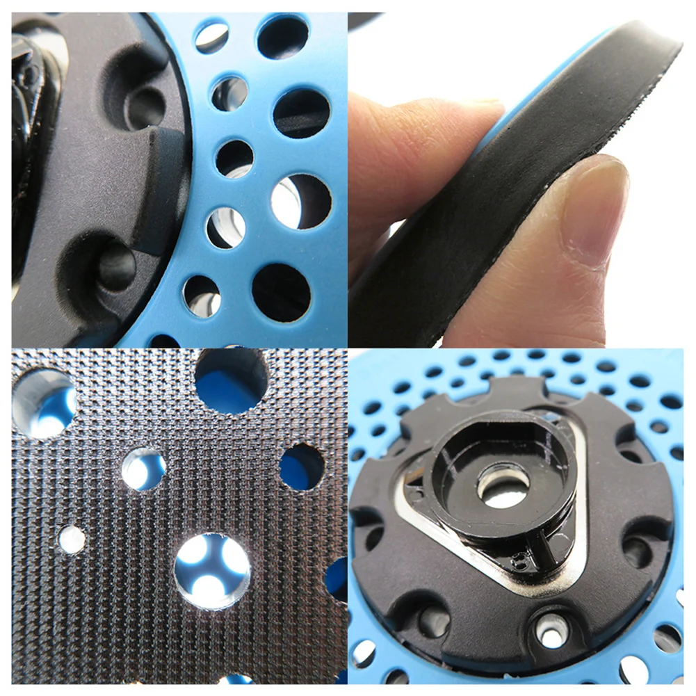 

1 шт., 49 отверстий, шлифовальная подушечка, 5 дюймов, 125 мм, 12 000 об/мин, подложка из искусственной кожи для основных орбитальных шлифовальных машин, аксессуары для электроинструментов