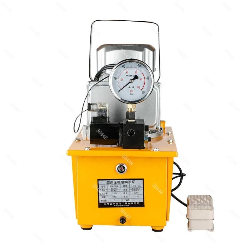 Ultra-High Pressure Hydraulic Pump 220V Voltage Small Dual Circuit Solenoid Valve Foot Pump Hydraulic Press Electric Oil Pump