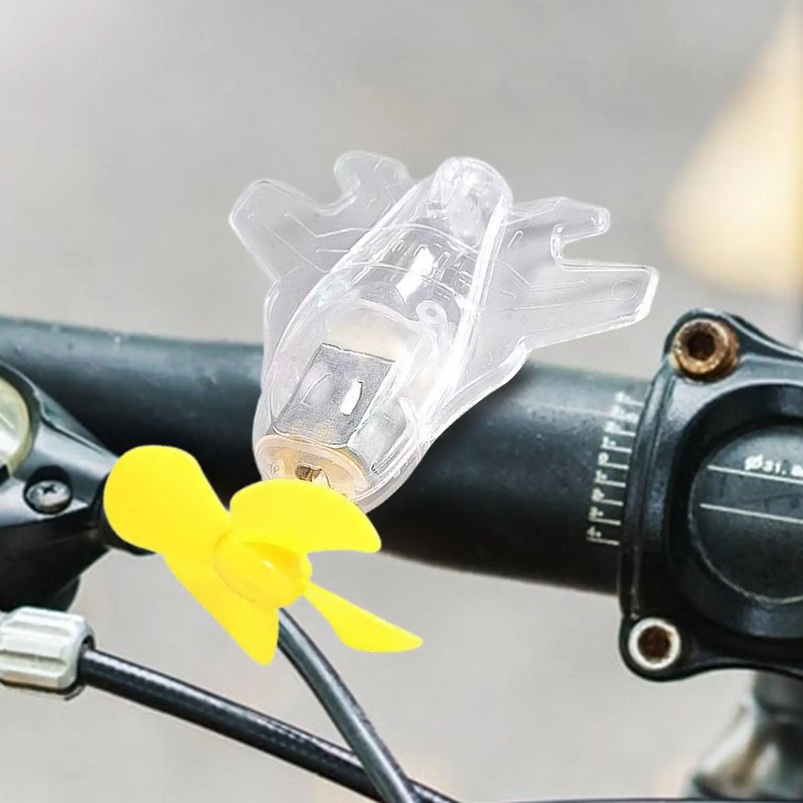 Bike Handlebar Wind Power Decoration Small Aircraft Motorcycle Handlebar Decorations With LED Lights For Motorbike Scooter