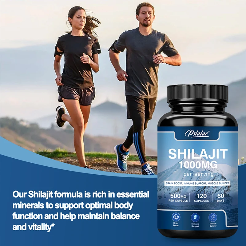 Shilajit 1000mg - Minerali ad alto tracce e acido fulvico - per migliorare la resistenza, la concentrazione, la memoria e la salute immunitaria