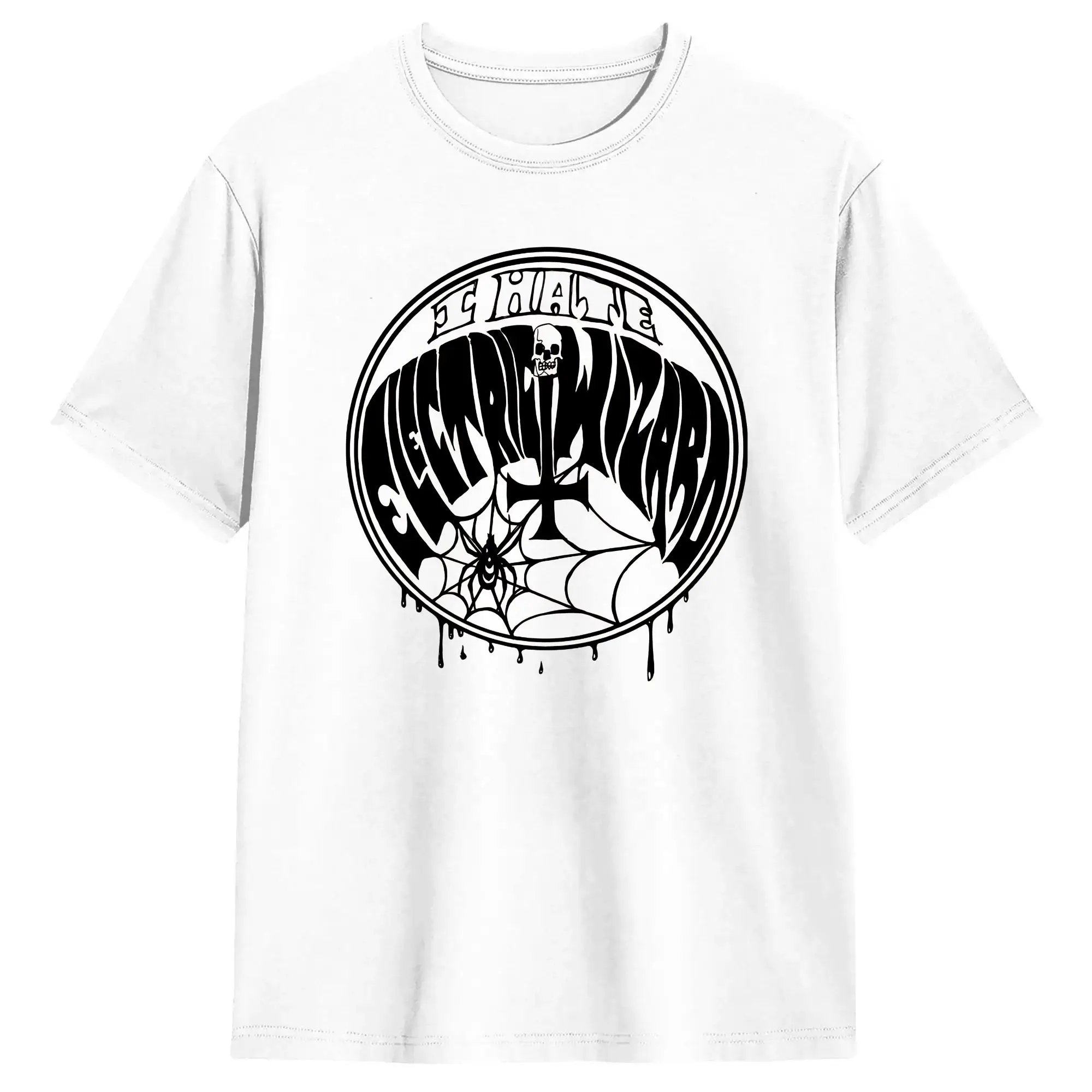 Electric Wizard Cotton T Shirt For Mens Beach  Streetwear T-Shirts O Neck Hipster Tee Shirt Plus Size Custom Logo Tops