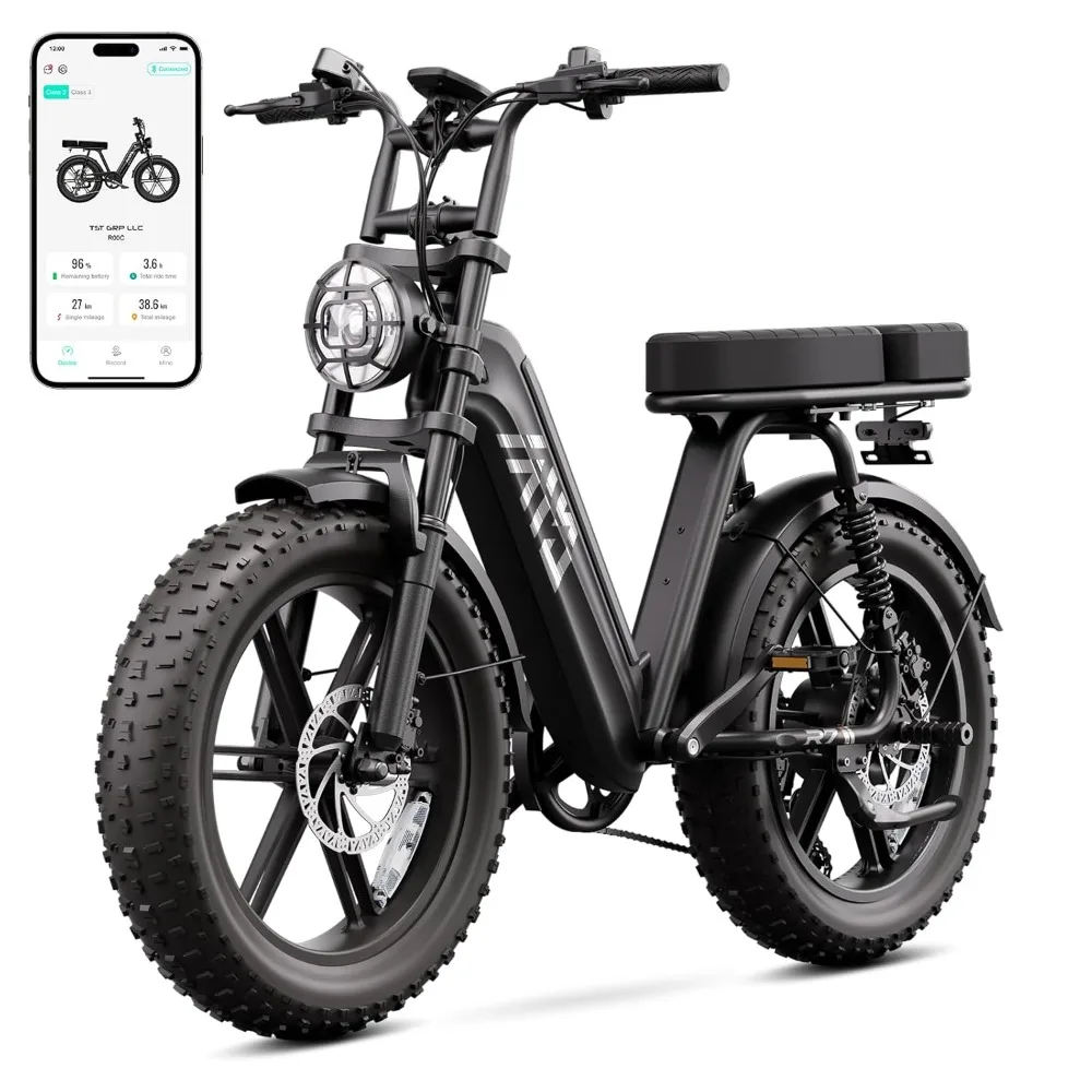 

TST Electric Bike for Adults, 1500W Peak Motor E Bike with 48V 15Ah Battery, 60 Miles Range Electric Bicycle, 20", Customized
