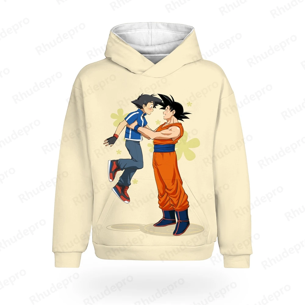 Sudadera con capucha de manga larga para hombre, ropa de Cosplay de Dragon Ball, Goku, Vegeta, Y2k, 2024