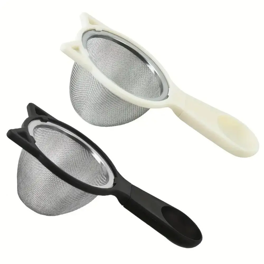 Cat Shape Frying Filter Stainless Steel Fine Mesh Oil Strainer Detachable Plastic Handle Flour Sieve Coffee Milk Filter Colander