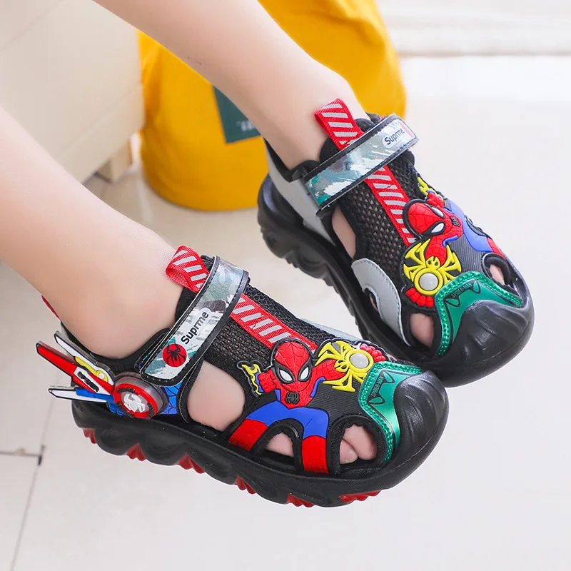 Spiderman Children Boy Sport Sandals Summer Shoes For Kids Boy Casual Beach Soft Disney Sandal Sandalias