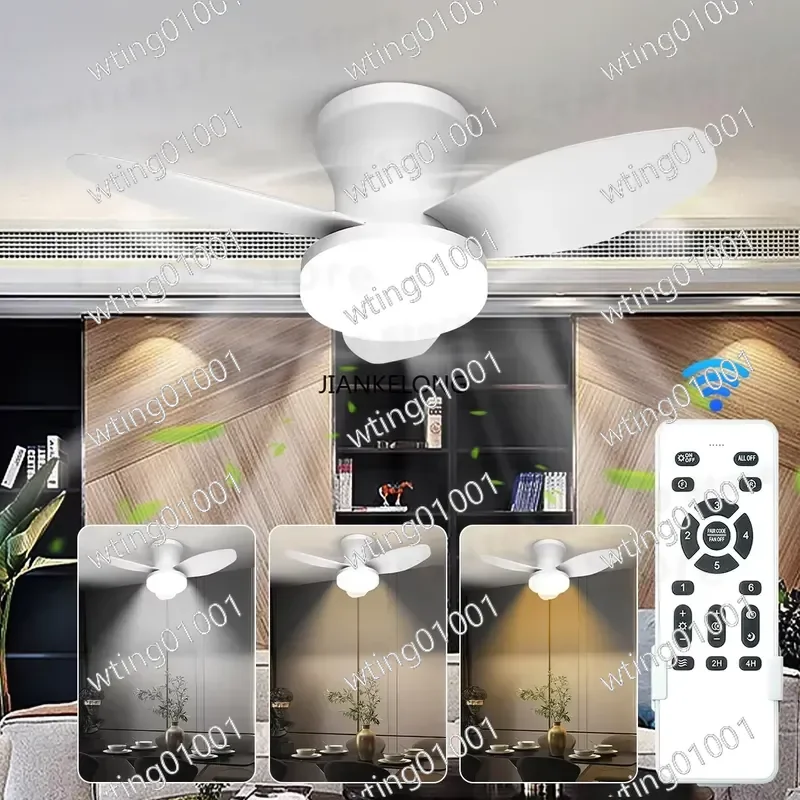 for Mexllex 3 Blade Ceiling Fan Light with Remote 6 Speeds Reversible Quiet Motor Dimmable LED Chandelier for Bedroom