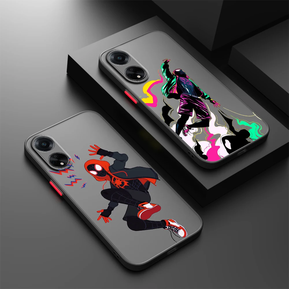 Spider Man Marvel Fashion Cool Frosted Translucent For OPPO X5 X3 A54S A5 A94 A16 A53S A57 A74 A72 A96 A98 A78 5G Cover