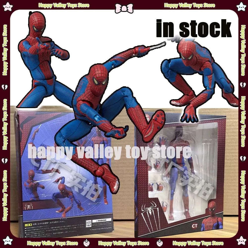 Ct Toys Mafex 001 Spiderman Peter Anime Action Figure Parker Andrew Garfield The Amazing Spider-Man Shf Figurine Customized Toys