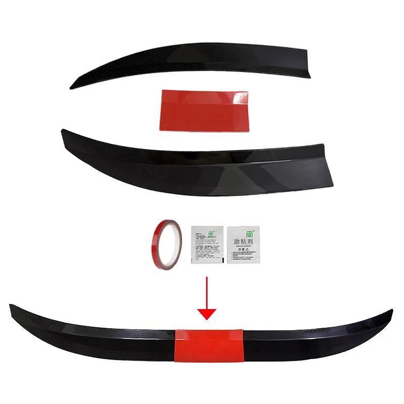 Pour Renault ARKANA 2020-2026 Aileron de coffre arrière ABS 3 sections réglable 115-125cm, Aileron s