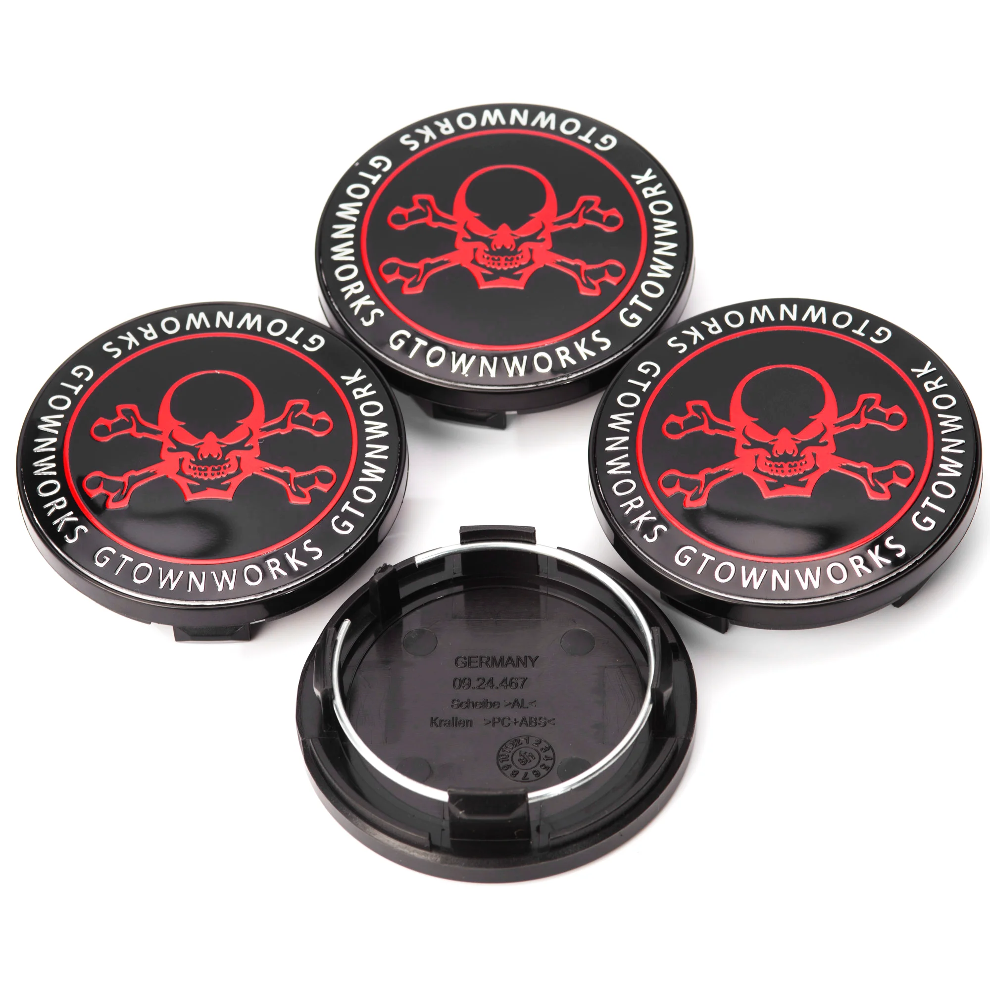 4pcs 70mm 68mm Skull Wheel Center Cap For 09.24.467 RK020 RK021 RK500 RW505 RX500 Rim Cove Refits Hub Cover Car Accessroies