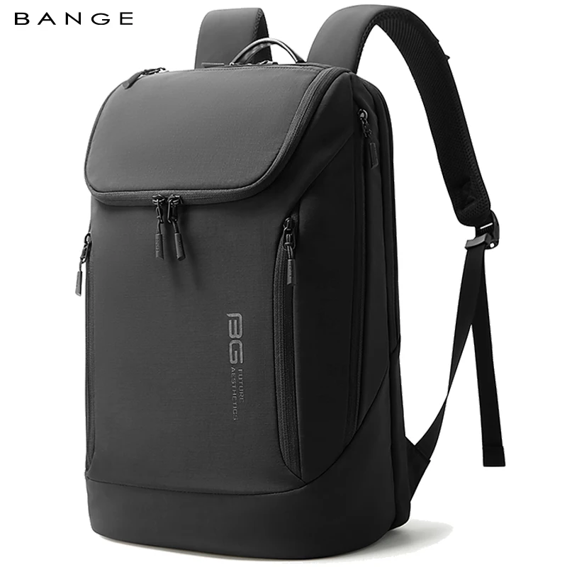 BANGE New Casual Nylon Soft Anti-Wrinkle Men Backpack for 15.6 inch Laptop Waterproof Travel Bag with Lightweight Male Backpacks