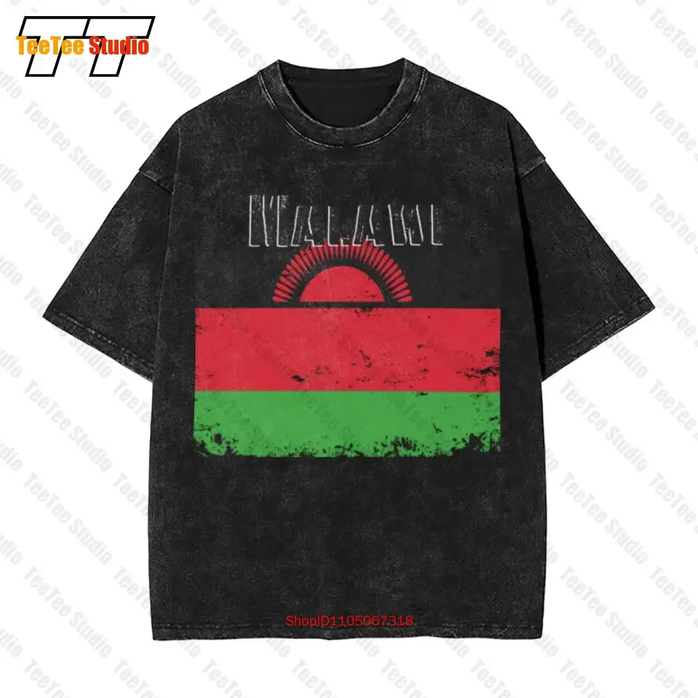 T-shirt surdimensionné vintage souvenir, drapeau du Malawi, carte de la ville, unité et liberté, fierté, L1HE
