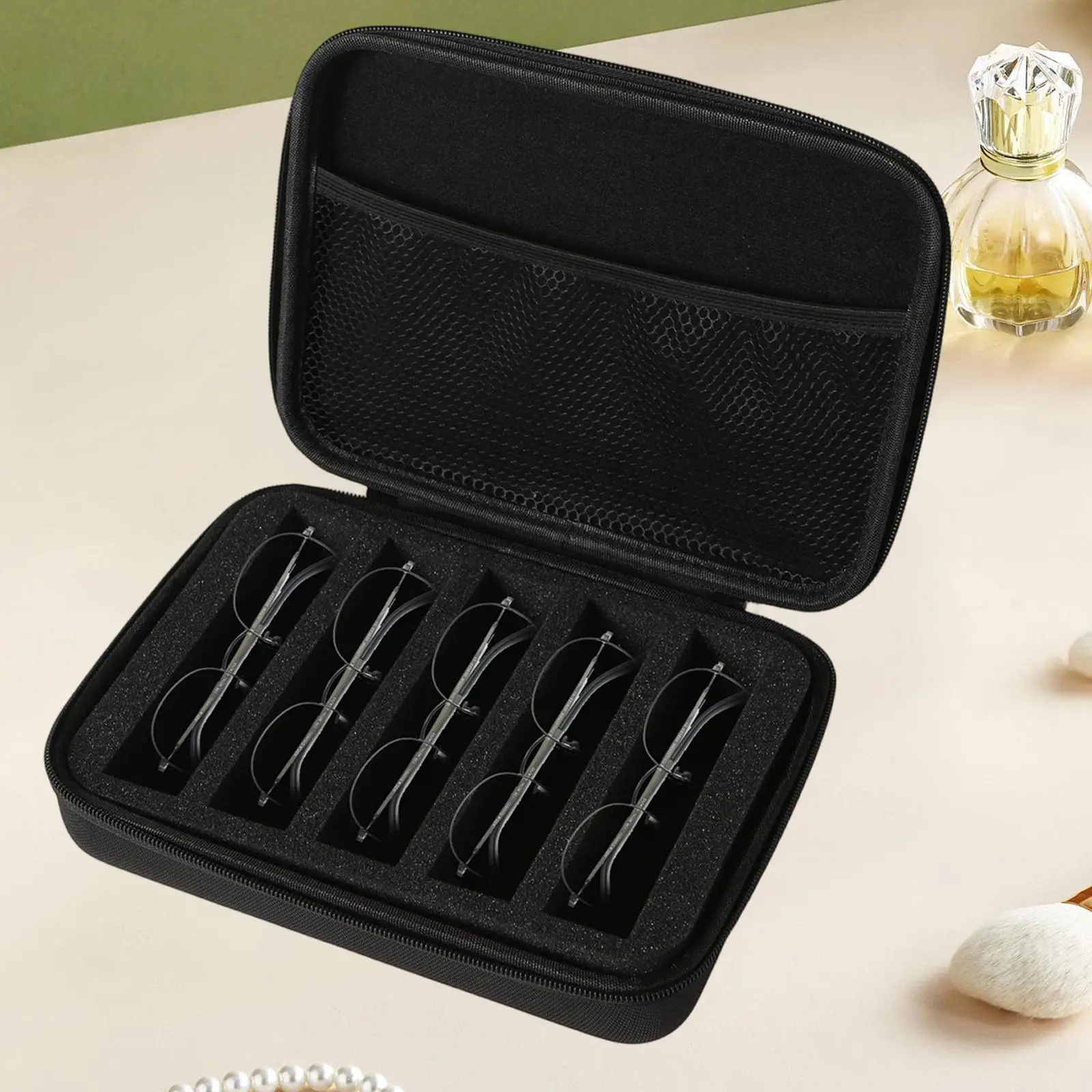 Glasses Case Container Portable Space Saving Jewelry Organizer Organizer Eyewear Holder for Bedroom Dresser Desktop Travel