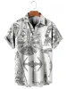 Printed Short Sleeve Hawaiian Men's Shirt