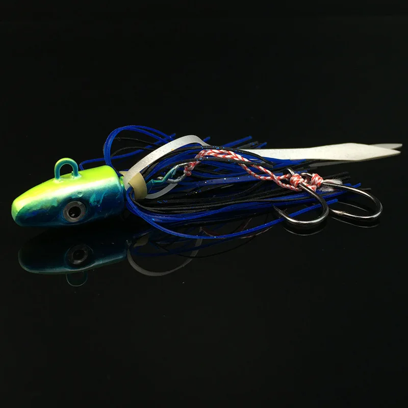 Jig Head de Plomo con Falda – Spinnerbait Ojos 3D