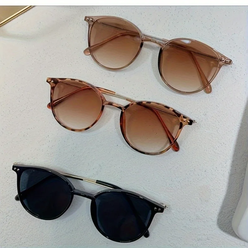 1pc Fashionable Trendy Glasses Retro Plain Fashion Glasses