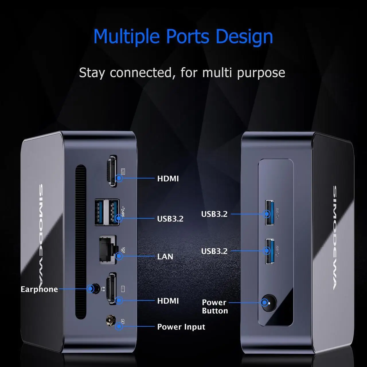 MLLSE SIMODEWA B520 Mini PC Mini Desktop Computer With Intel Alder Lake N95 Up To 3.4GHz, 8GB RAM 256GB SSD Mini Computer