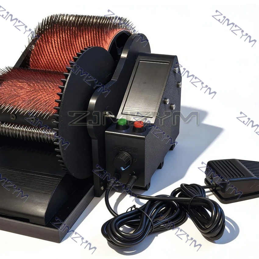 Electric Wool-Carding Machine Speed Adjustable Electric Wool-Carding Tool with Foot Pedal 110–230V Voltage