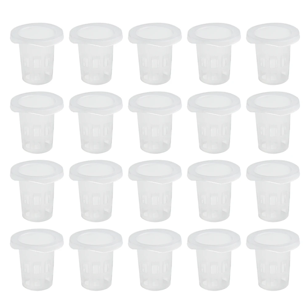 100Pcs Plastic Vegetable Net Cups Slotted Mesh Soilless Culture Vegetables Pots Hydroponic Equipment Deepening Planting Basket