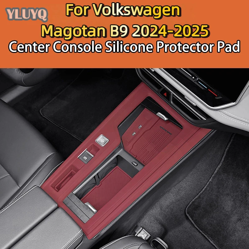 For Volkswagen Magotan B9 2024-2025 Center console silicone mat storage box Interior protection cover storage accessories