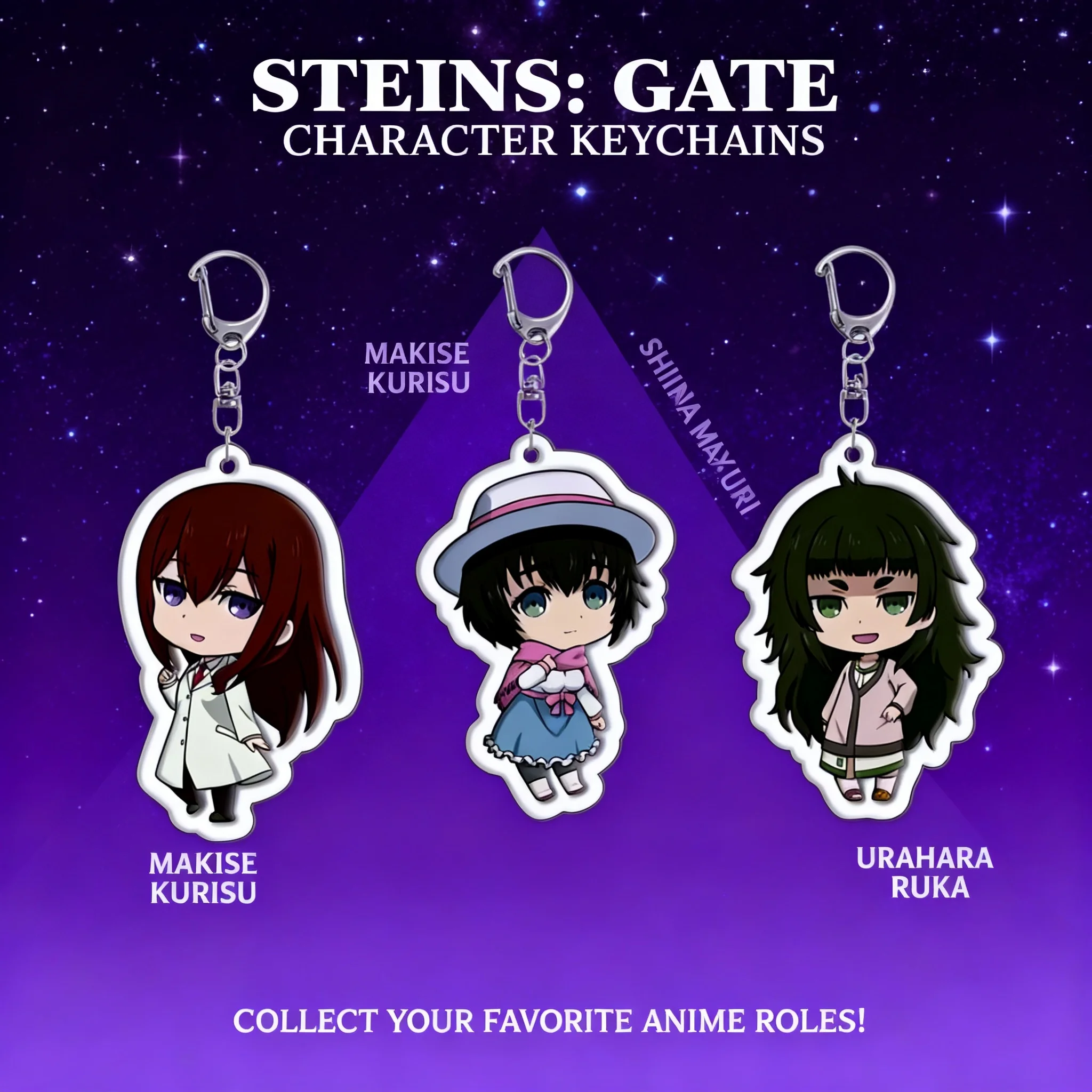 

Акриловый брелок Steins Gate Окабе Ринтаро, аксессуары для аниме-фигурок, готовый товар для трансграничной продажи