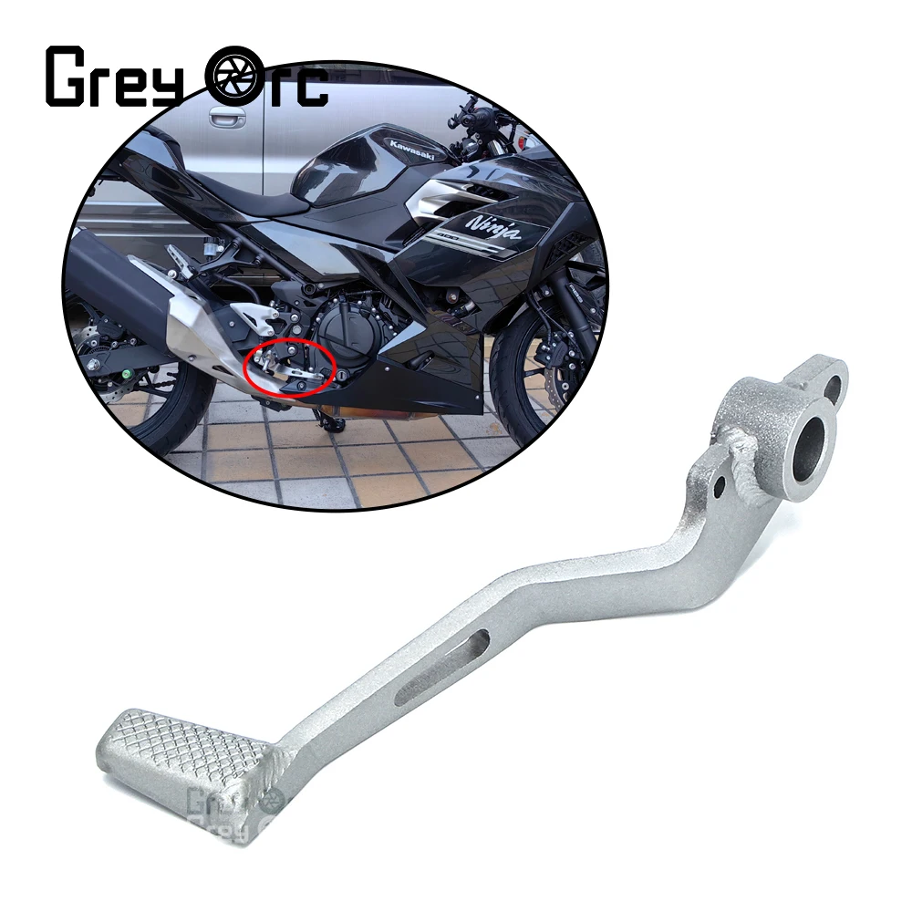 

Motorcycle Silver Rear Brake Pedal Foot Lever Fit for Kawasaki Ninja400 Ninja 400 2018-2023 Z400 2019 2020 2021 2022