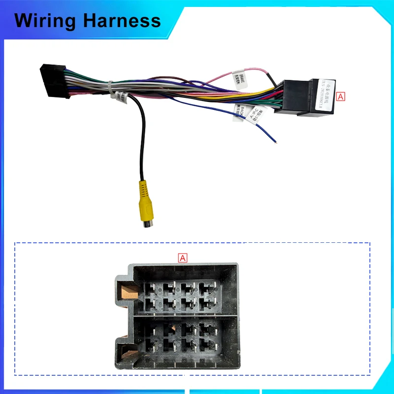 Bahnvox 16Pin Car Wiring Harness Adapter Canbus Box Decoder Android Radio Power Cable For Zotye 2020