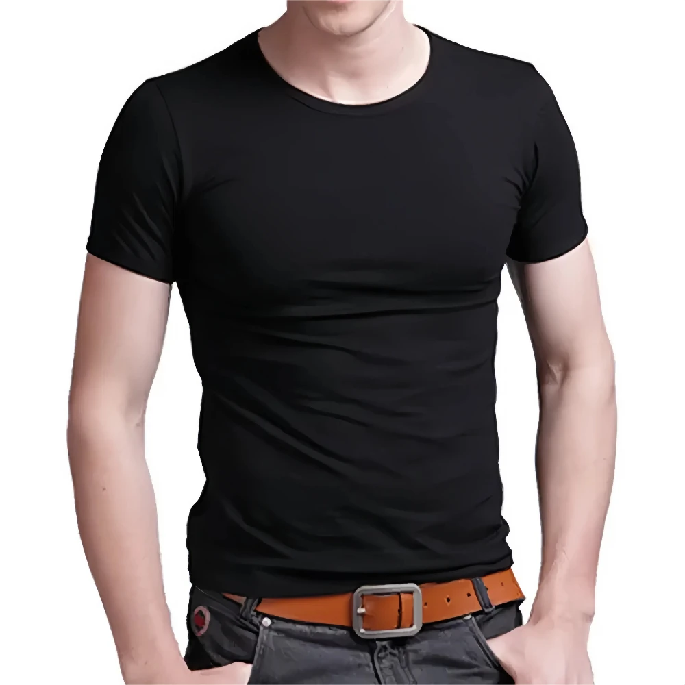 MRMT 2026 Brand New Men\'s T Shirt Pure Color Men Short Sleeved T-Shirt For Male Round Neck Man Tops Bottoming Tee Shirt Clothing