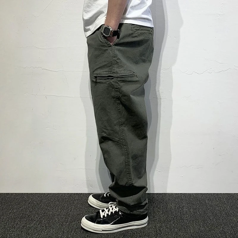 Pantalones Cargo de senderismo para hombre, Pantalón recto para primavera y otoño al aire libre, algodón de alta calidad, diseño barato, corte Regular, largo