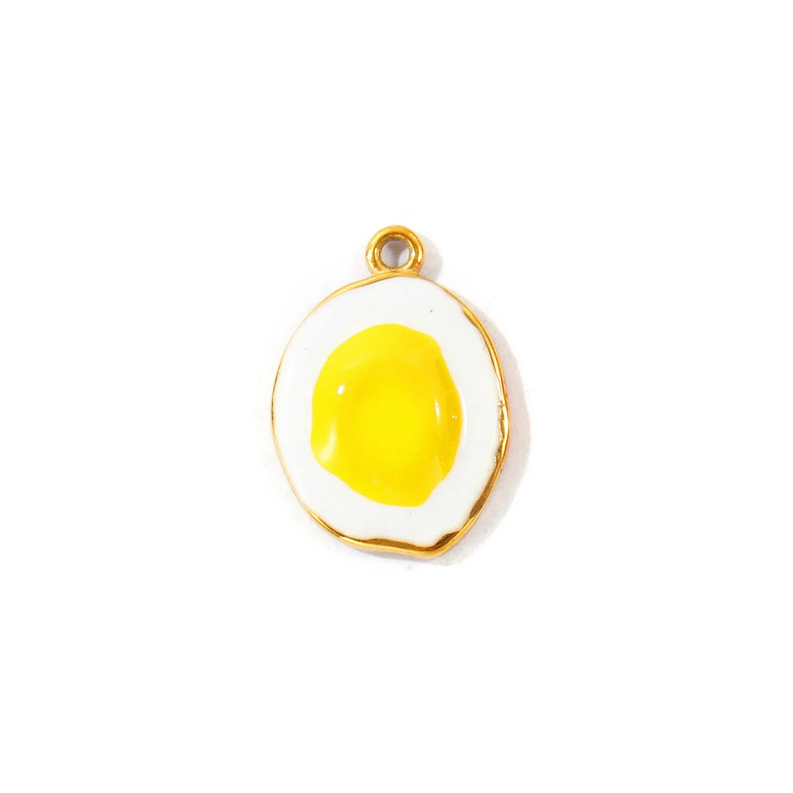 1 Stück 3D Emaille-Anhänger Ananas-Pfirsich-Blume 304 Edelstahl 18K vergoldeter Anhänger DIY Schmuck Halskette Herstellung Großhandel – Detail 3