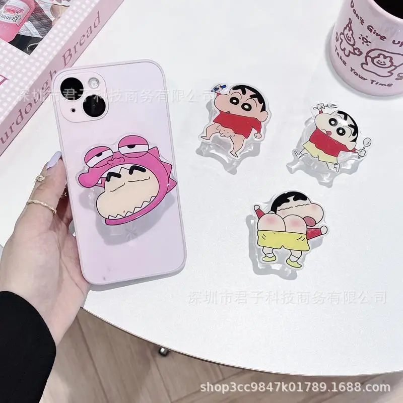 أنيمي تلوين شين تشان زوجين جراب هاتف مع حامل Magsafe المغناطيسي اللاسلكية الهاتف وسادة هوائية حامل قبضة توك حامل قوس الهدايا #3