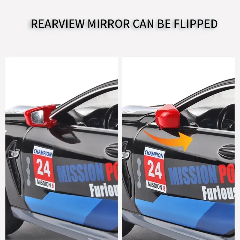 1:24 BMW M8 GTE voiture de course en alliage moulé sous pression modèle son lumière retirer jouet modèle ordinateur ornements décoratifs enfants jouets cadeau