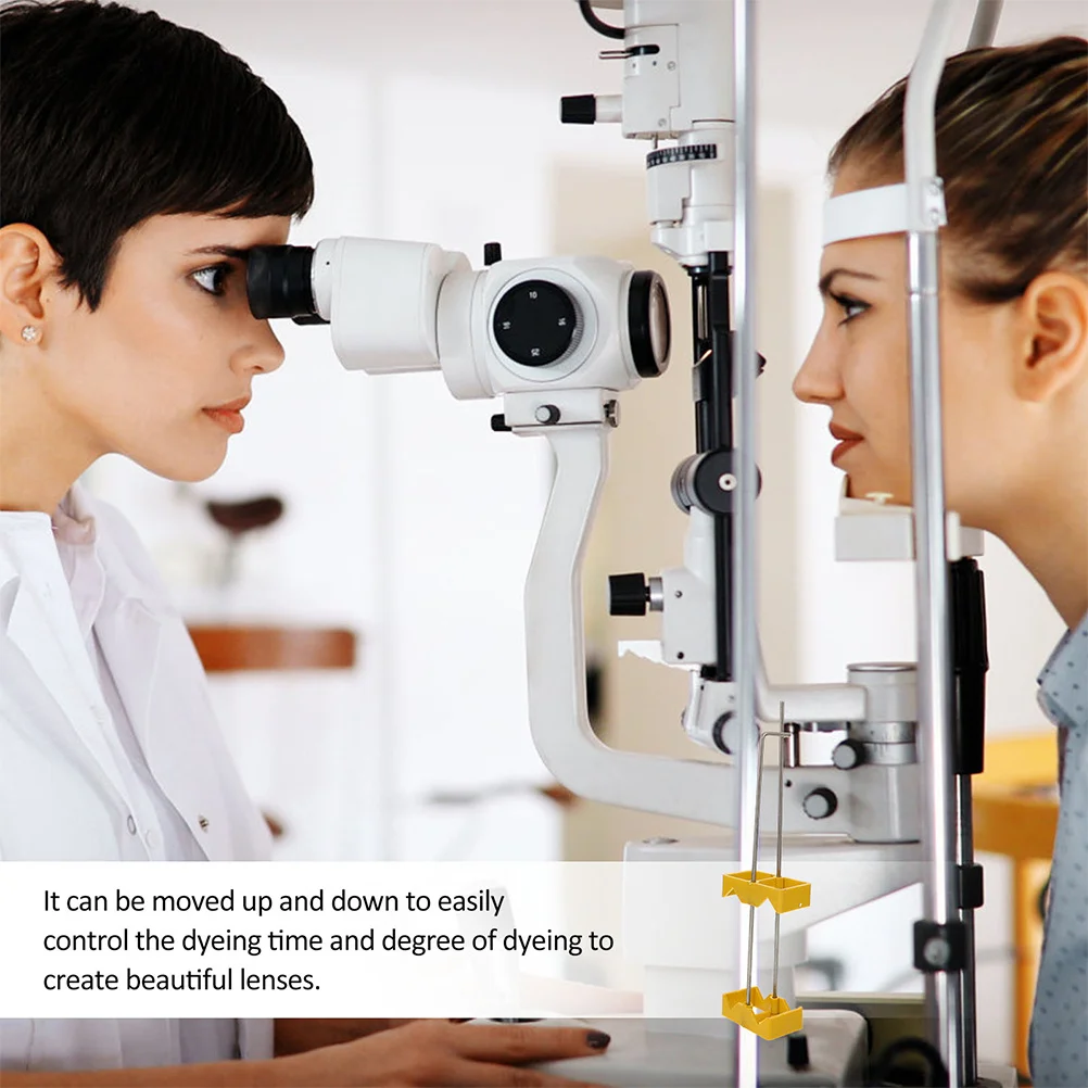 

3Pcs Eyeglasses Lens Tinting Rack Adjustable Plastic Durable Lens Dyeing Holder Firm Clamp Practical Coloring Bracket