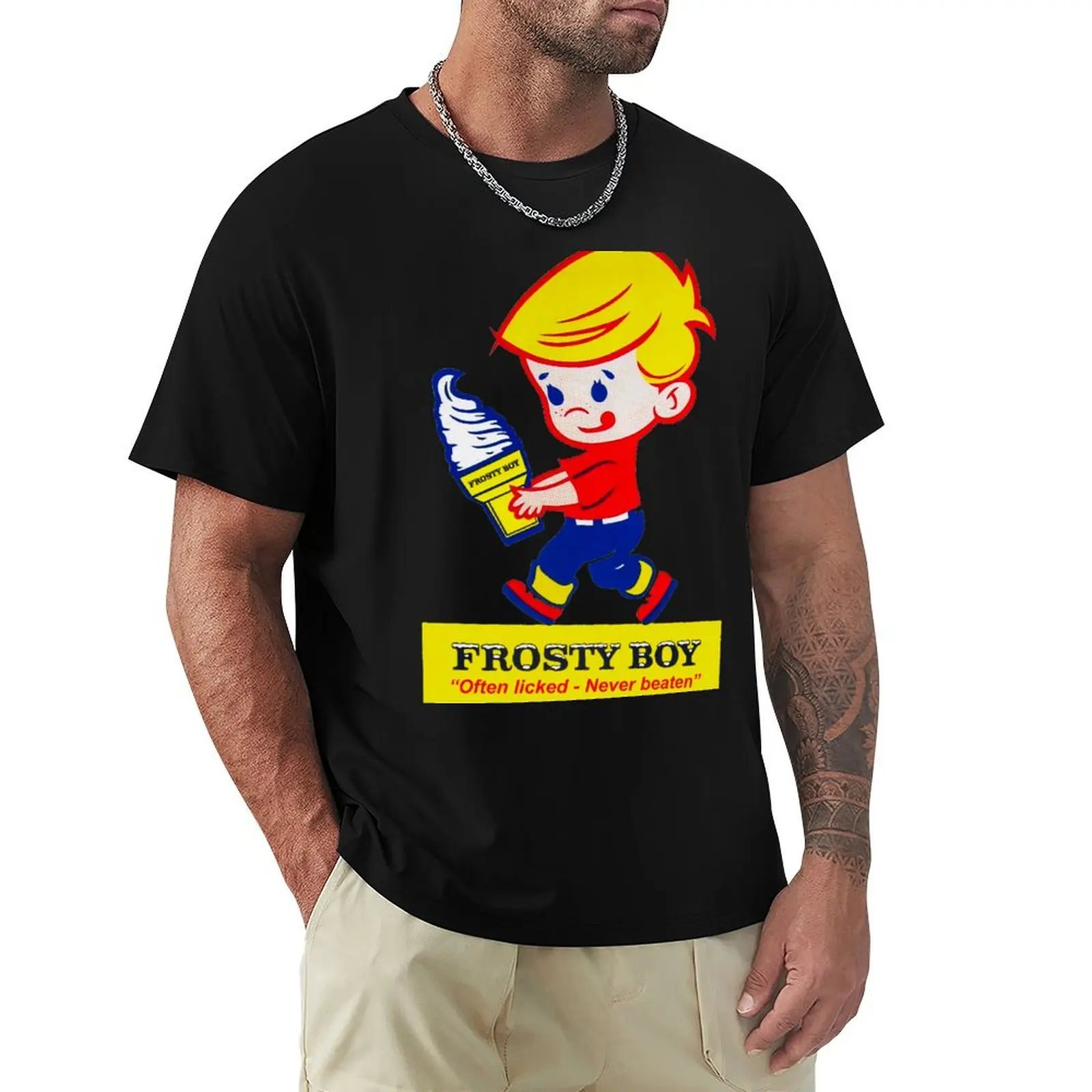 Frosty Boy Ice Cream T-Shirt Casual Holiday Short Sleeve Tee