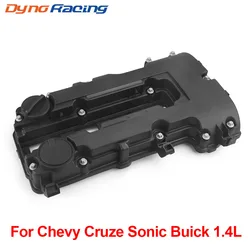 Cubierta de válvula de motor de árbol de levas negro, pernos y sello para Chevy Cruze, Sonic, Buick 1.4L 25198498,25198874,55573746