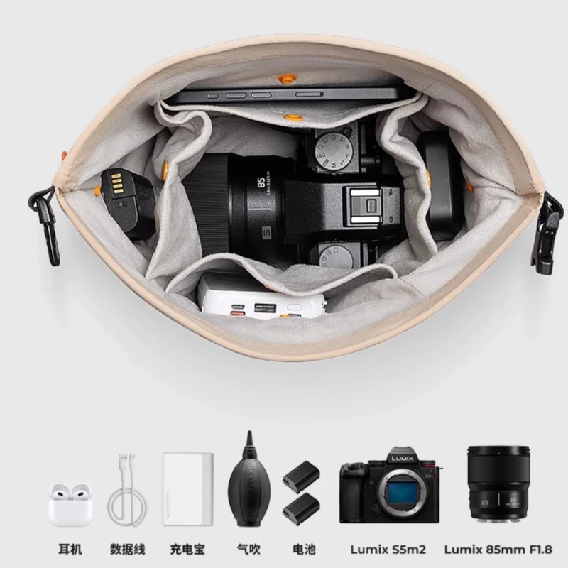 

Professional Camera Sling Bag Water-Resistant Shoulder Bag for Photography & Travel Crossbody Bags for Canon R8 R5 and Lens